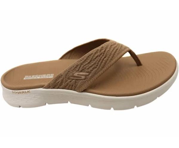 Skechers Womens Gowalk Flex Sandal Splendor Comfortable Thongs - Tan - 6 US or 23 cm