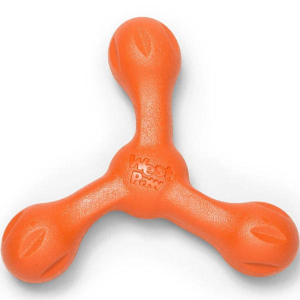 West Paw Skamp Flyer Inspired Fetch Dog Toy - Orange Melon