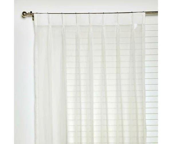 Curtain Wonderland Madison Pinch Pleat Sheer Curtain Cream Pair of 2