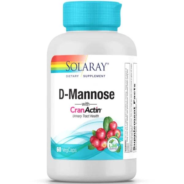 Solaray, D-Mannose with CranActin, 60 Count