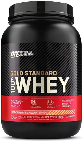 Optimum Nutrition 100% Whey Gold Standard Strawberry Banana - 2 lbs