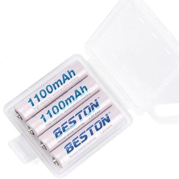 4pcs Beston Rechargeable Battery NiMH AAA 1.2V 1100mAh With Carry Box