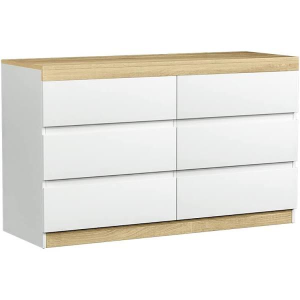 Artiss 6 Chest of Drawers White