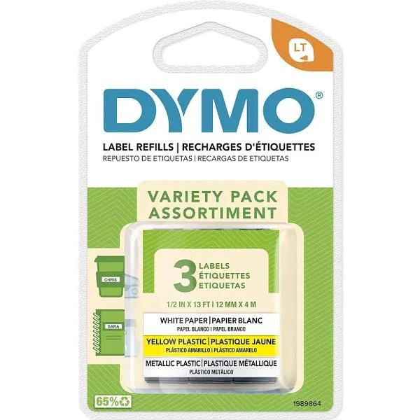 Dymo 3 Pack LetraTag Labeller Tape Variety Kit