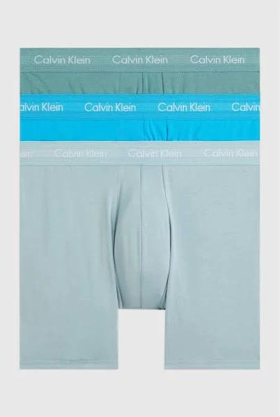 Calvin Klein Stretch Boxer Shorts Blue Green White (3 Pieces) - S