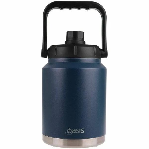 Oasis Double Wall Vacuum Insulated Jug w/Handle Stainless Steel Bottle 2.1L Navy