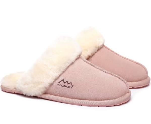 TARRAMARRA UGG Slippers Australia Premium Sheepskin Unisex Rosa Scuff Pink / 41