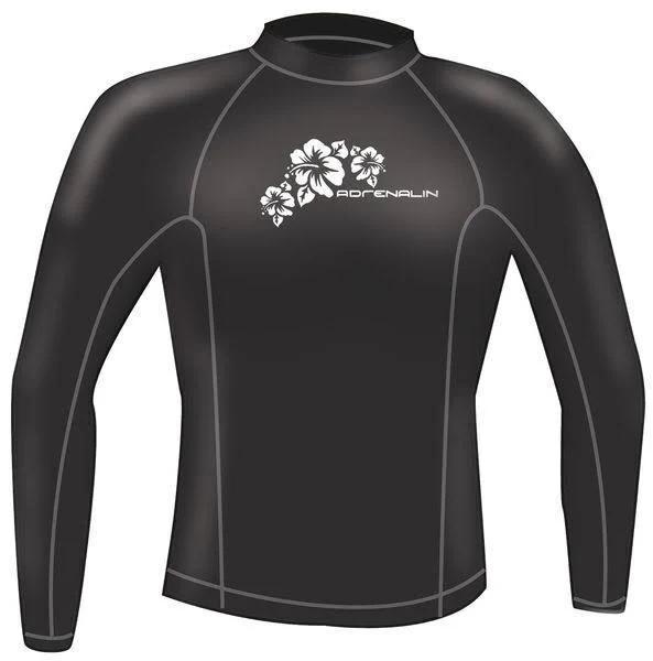 Adrenalin Ladies Rash Vest Lycra Long Sleeve 16 Black