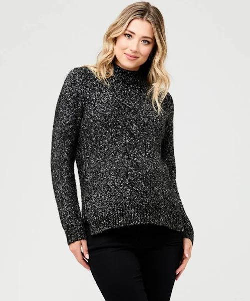 Ripe Cable Nursing Knit - Black Size S