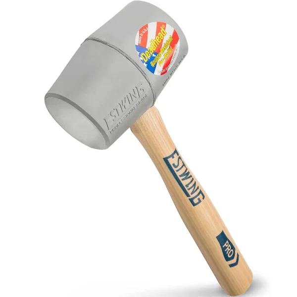 Estwing DH-12N 12 oz. No-Mar Deadhead Rubber Mallet, Wood Handle, Grey