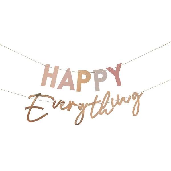 Happy Everything Bunting Gold Foiled