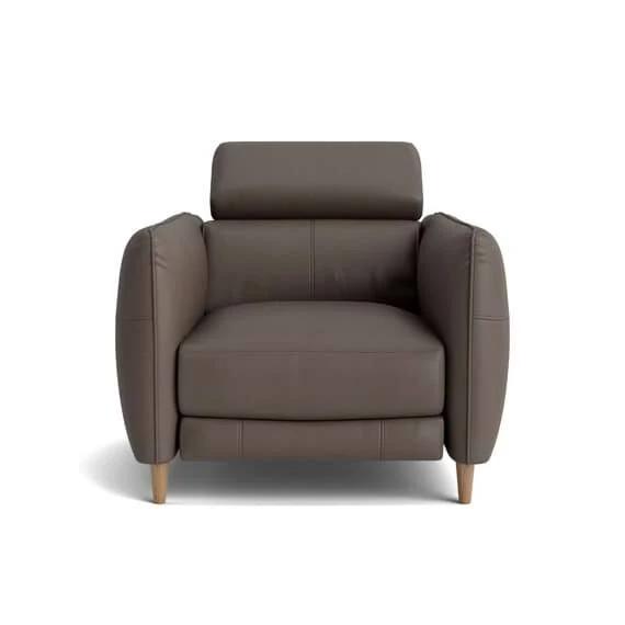 Hugo Leather Electric Recliner Armchair Elephant by Freedom