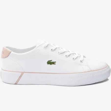 Lacoste Gripshot Womens White / Light Pink Trainers UK 8