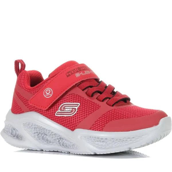 Skechers Meteor-Lights Kids Red/Black Unisex Size 1| AfterPay Available