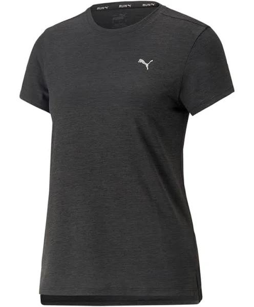 Puma Women's Run Favourite Heather Short Sleeve Tee Black / M