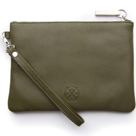 Stitch & Hide Cassie Clutch ' Olive