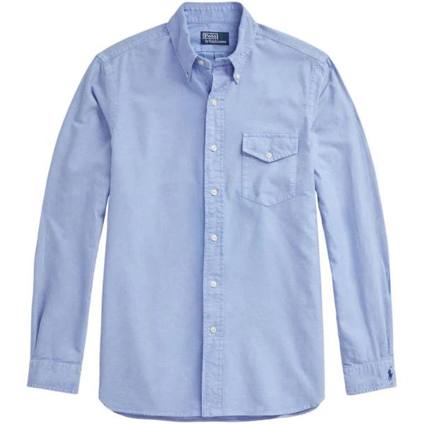 Polo Ralph Lauren Men's Oxford Button-Front Pocket Shirt Blue