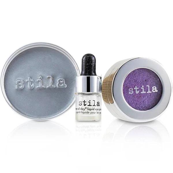 Stila Magnificent Metals Foil Finish Eye Shadow With Mini Stay All Day Liquid Eye Primer - #Metallic Violet 2pcs