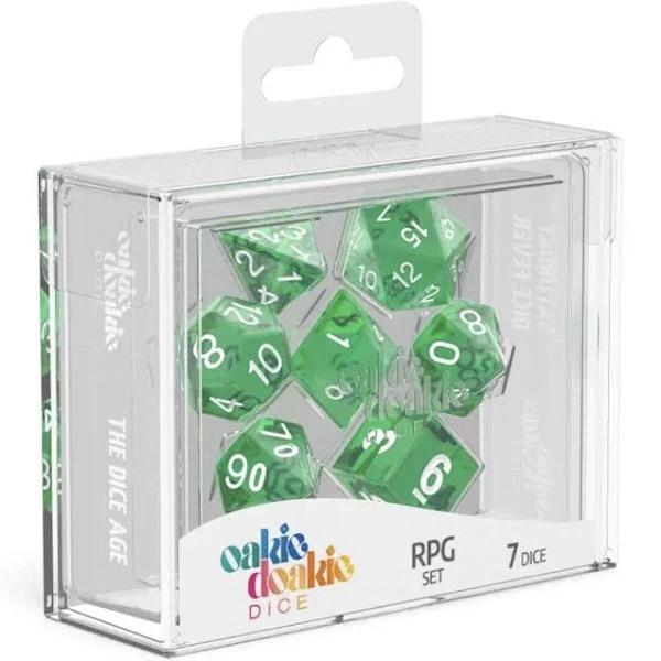 Oakie DOAKIE Dice RPG Set Translucent - Green (7)