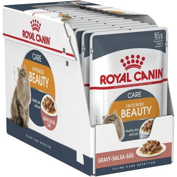 Royal Canin Cat Intense Beauty with Gravy Adult Wet Food Pouches 85g x 12