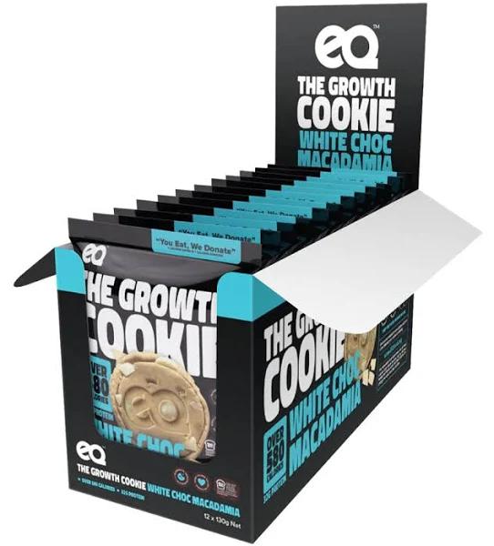 The Growth Cookie by EQ Food - Box of 12 / White Choc Macadamia