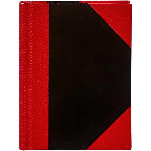 Spirax Casebound Notebook A5 Black and Red