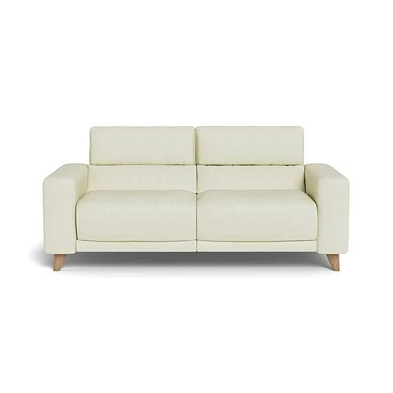 Sterling Leather Electric Recliner Sofa Optic White by Freedom, 100% Leather FF