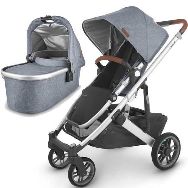 UPPAbaby Cruz V2 Pram & Bassinet Package Blue Melange (Gregory)