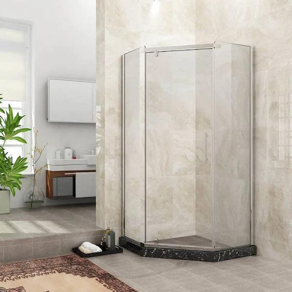 Elegant Showers Diamond Semi Frameless Shower Screen