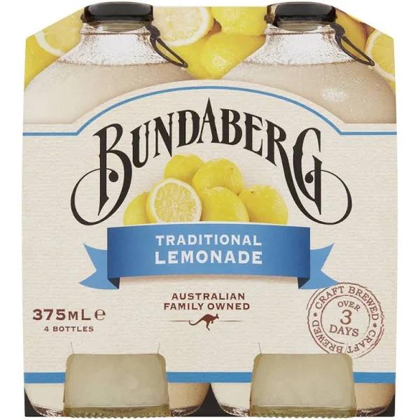 Bundaberg Traditional Lemonade 4 Pack, 375 ml