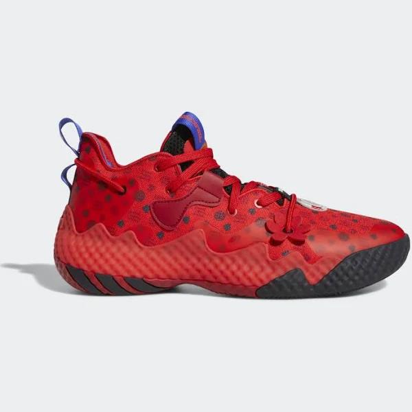 Adidas Harden Vol. 6 'Vivid Monogram' Sneakers | Red | Men's Size 8.5