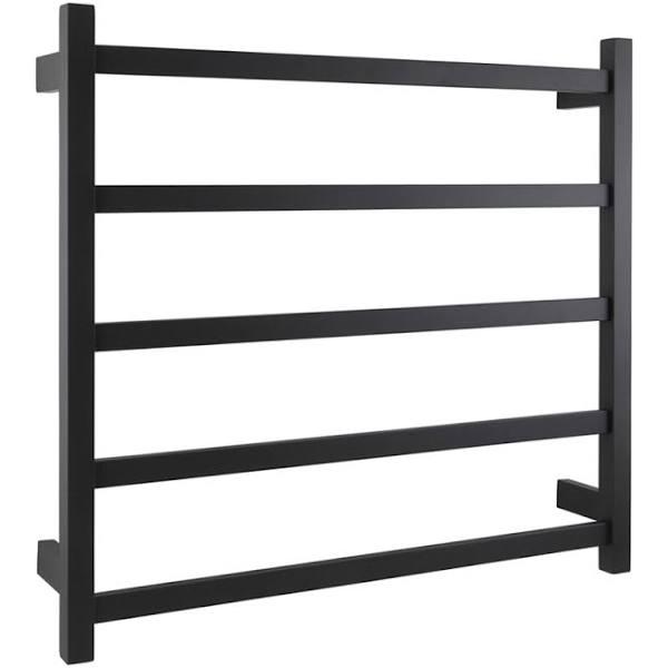 AGUZZO Ezy Fit Dual Wired Flat Tube Heated Towel Rail 75 x 70cm - Matte Black