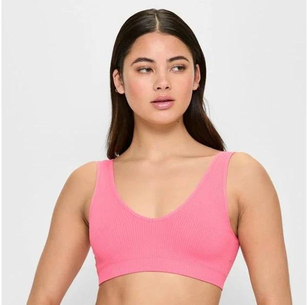 Rib Plunge Crop Top - Lily Loves