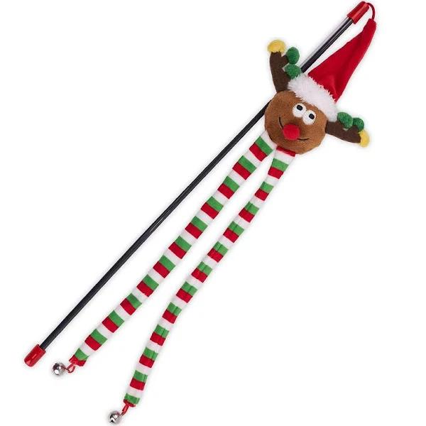 Kazoo Christmas Rudolph Wand Teaser Cat Toy