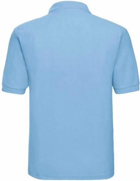 Jerzees Russell Mens Classic Short Sleeve Polycotton Polo Shirt Sky Blue XL