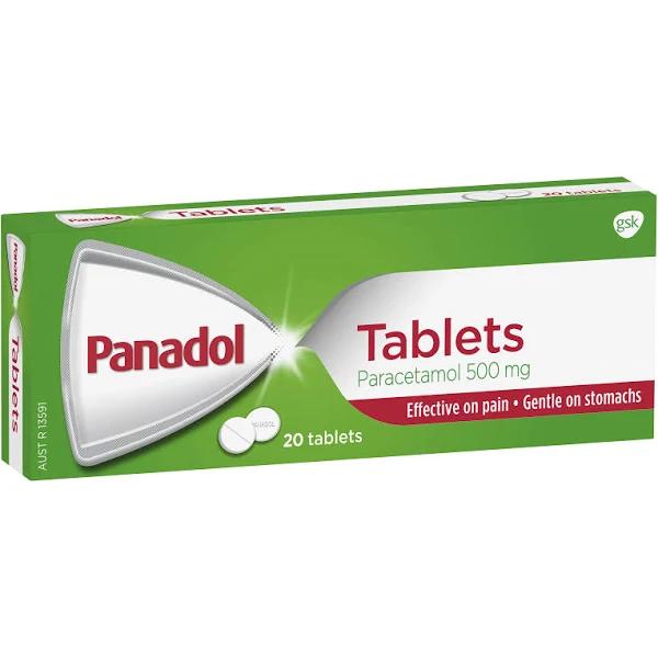 Panadol Paracetamol Pain Relief 500mg 20 Tablets