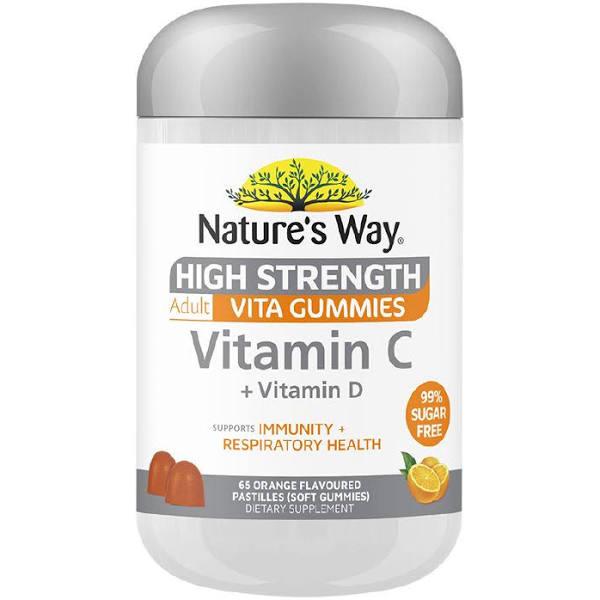 Nature's Way High Strength Adult Vita Gummies Vitamin C + Vitamin D 65 Gummies