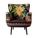 Blossom Embroidered Armchair Black | Black Base With Colourful Embroidery | Upholstery | Early Settler Furniture