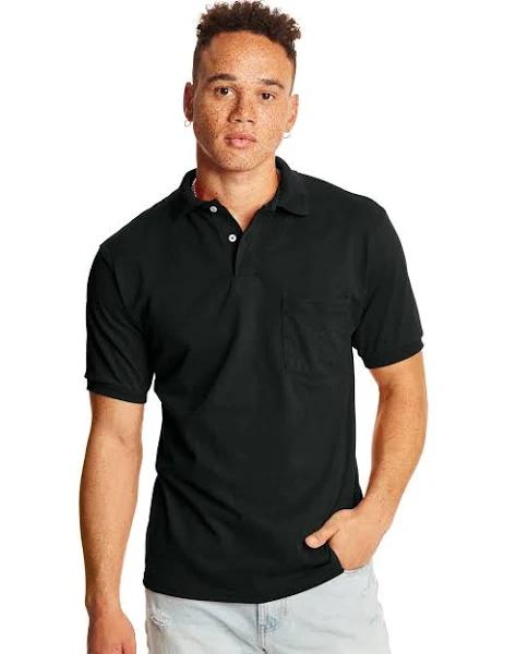 Hanes Men's Short Sleeve Jersey Pocket Polo