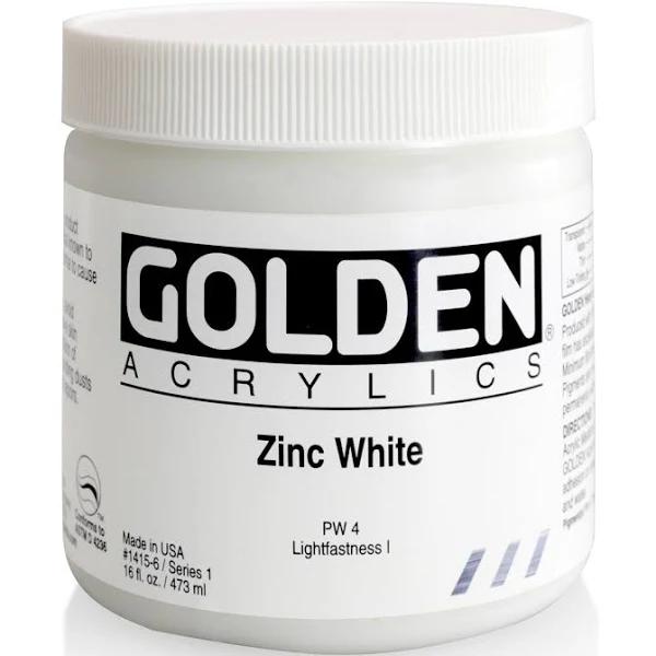 Golden Heavy Body Acrylic 473ml Zinc White