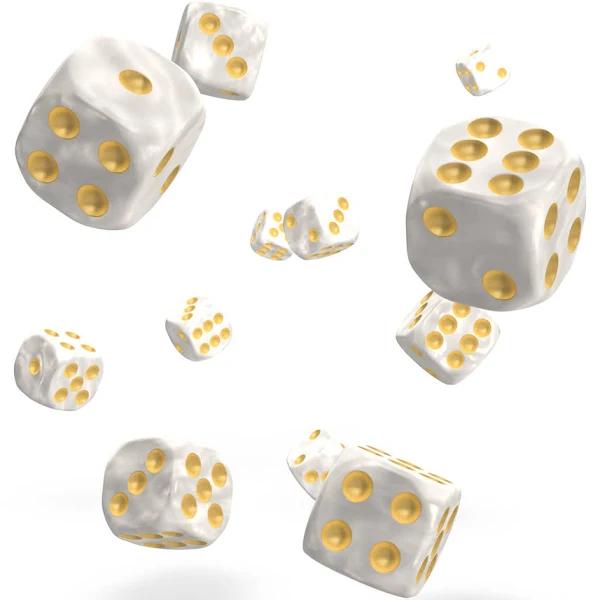 Oakie DOAKIE Dice D6 12 mm Marble - White (36)