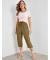 Womens Rockmans Crop Linen Button Pants | Clothing Linen Pants