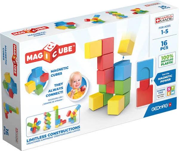 Geomag - 100% Recycled Magicube Cube Set - 16 Pieces