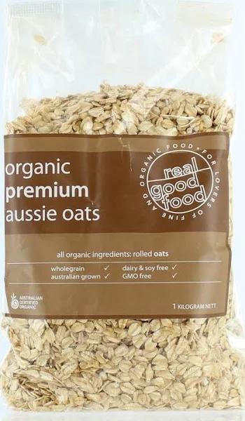 Real Good Food Oats Rolled Premium Aussie Organic 1kg