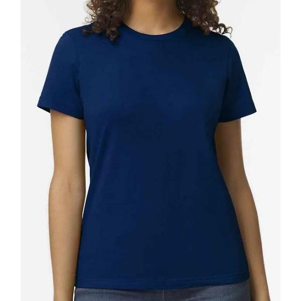 Gildan Womens/Ladies Soft Midweight T-Shirt Navy S