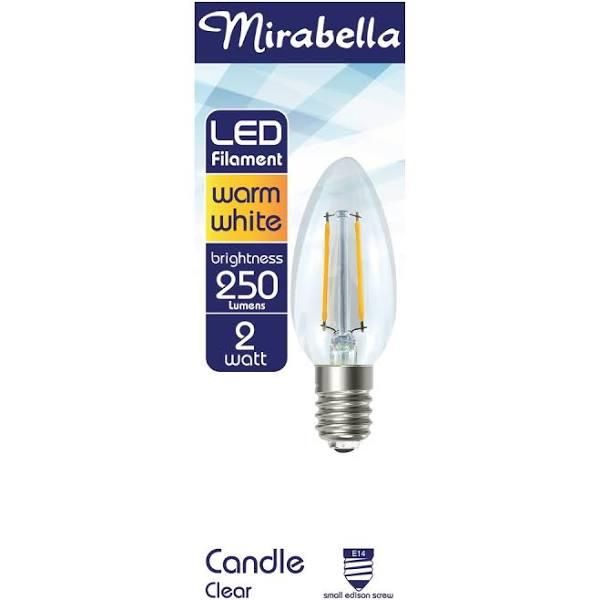 Mirabella LED Filament Candle Globe 2W SES Warm White