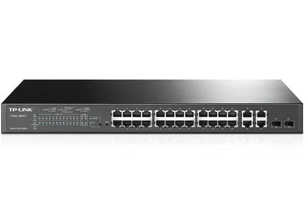 TP-Link T1500-28PCT (TL-SL2428P) 24-Port 10/100Mbps + 4-Port Gigabit Smart PoE+ Switch