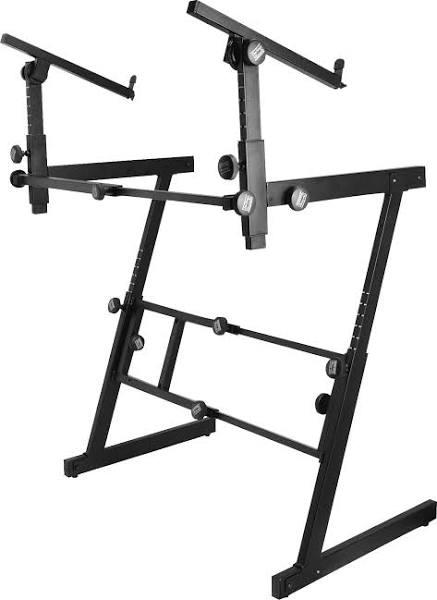 On Stage KS7365EJ Heavy-Duty Folding Z Stand With 2nd Tier