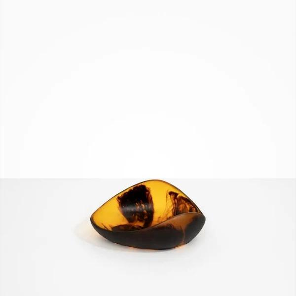 Small Resin Leaf Bowl - Tortoiseshell