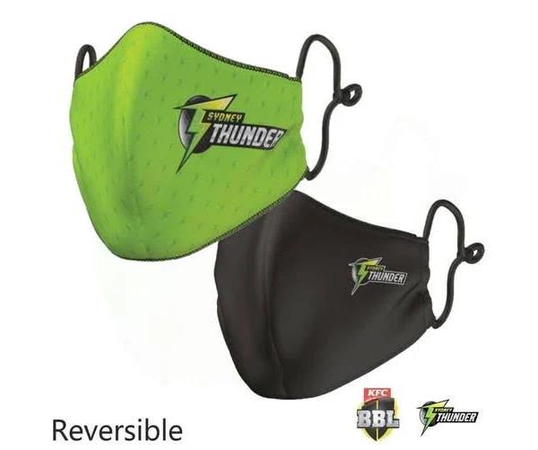 BBL Face Mask - Sydney Thunder - Reversible - Washable - Adult Large